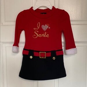 I Heart Santa Red and Black Dress